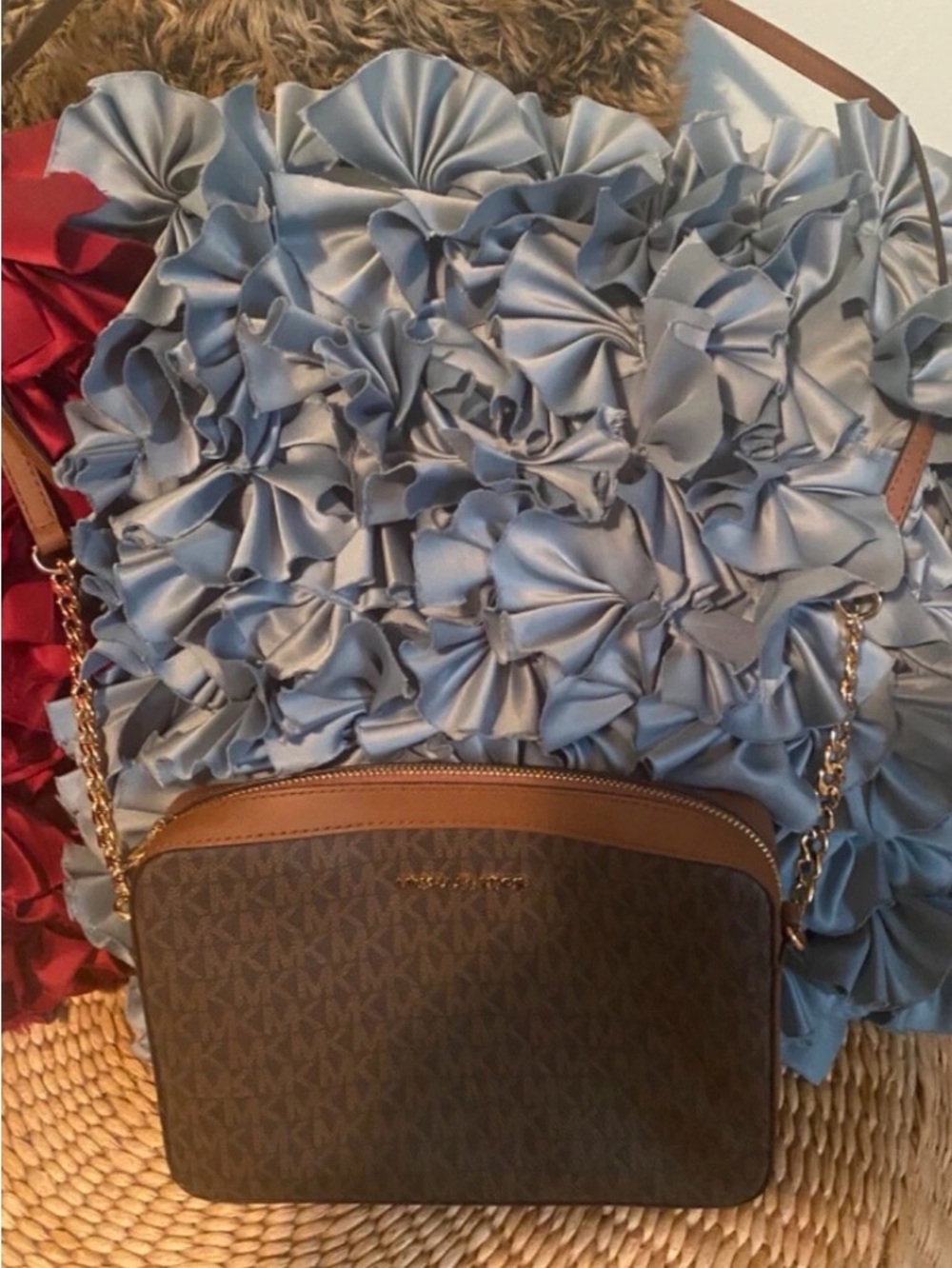 Michael Kors Brown Tan Logo Crossbody Bag - Picture 4 of 6